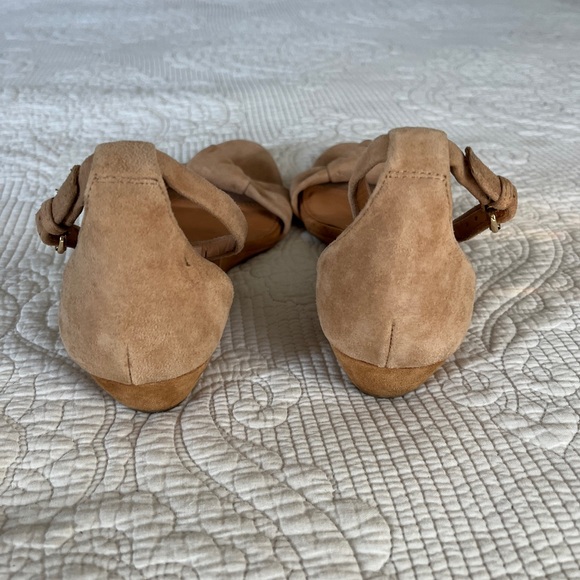 J.Crew Leather Suede Low Wedge Sandel, Size 9 - Picture 3 of 5